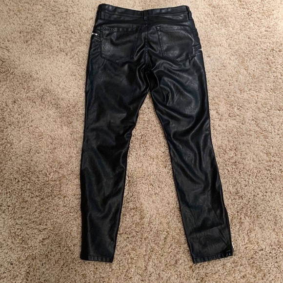 BLANK NYC Zippered Black Leather Pants - Picture 3 of 3